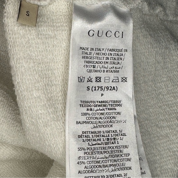 Gucci Web Accent thick White Hoodie Men’s Small - Picture 9 of 14